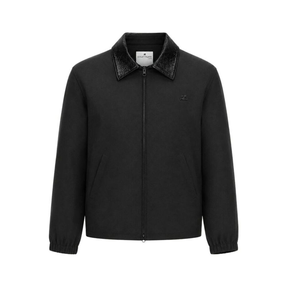 Courreges Women Bomber Jacket With Vinyl Collar